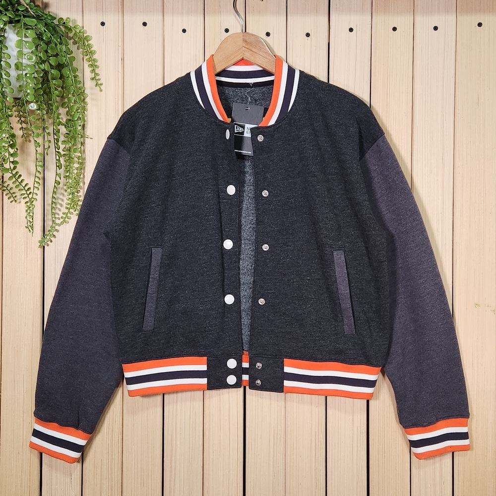 New Era Bomber Jacket with Orange Highlights